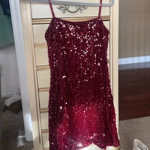 Red Sequin Dress